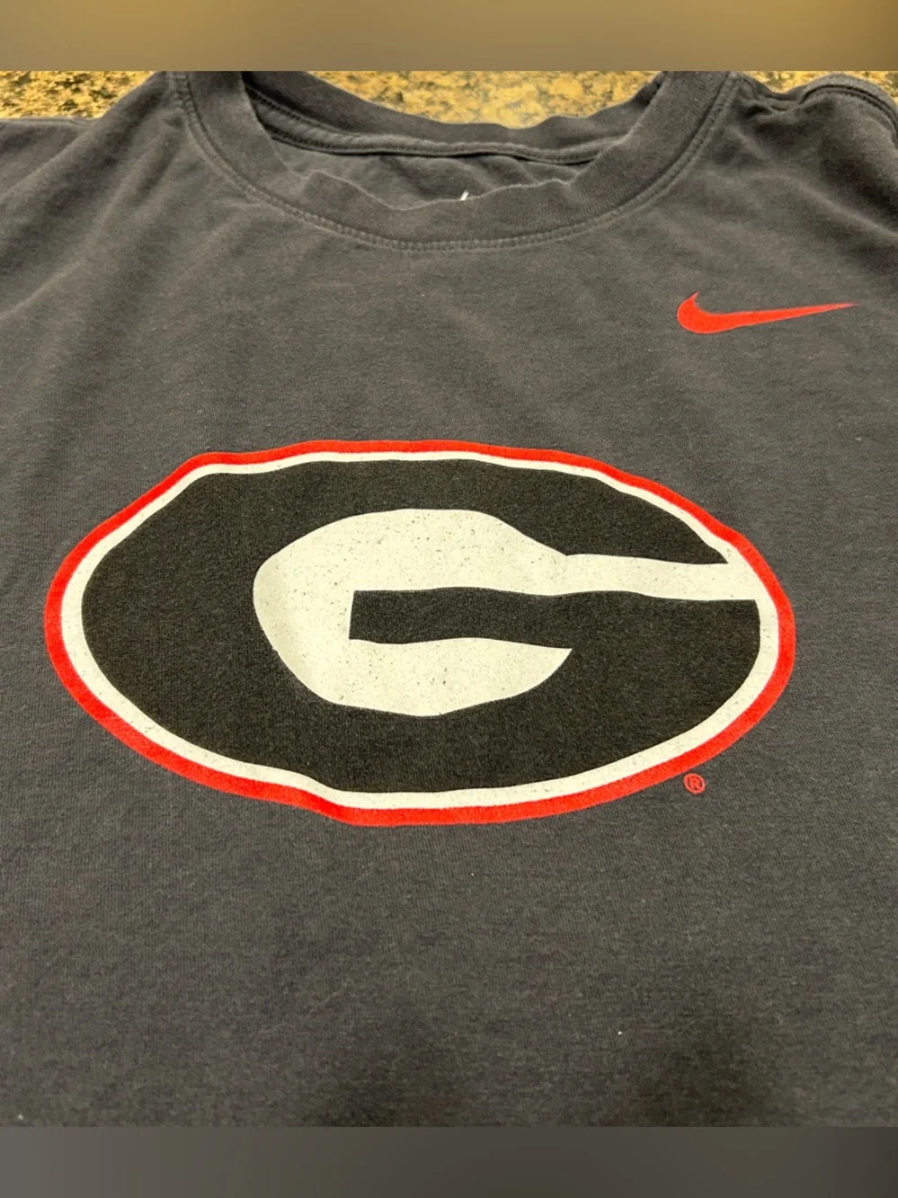 Nike Black/Gray Georgia Bulldogs Logo Short Sleeve Tee
